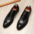 Men's Micro - Perforated Derby: Stylish Wedding Formal Dress Shoesyes