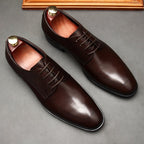Men's Minimalist Derby Shoes: Stylish Groomsmen Wedding Dress Shoesyes