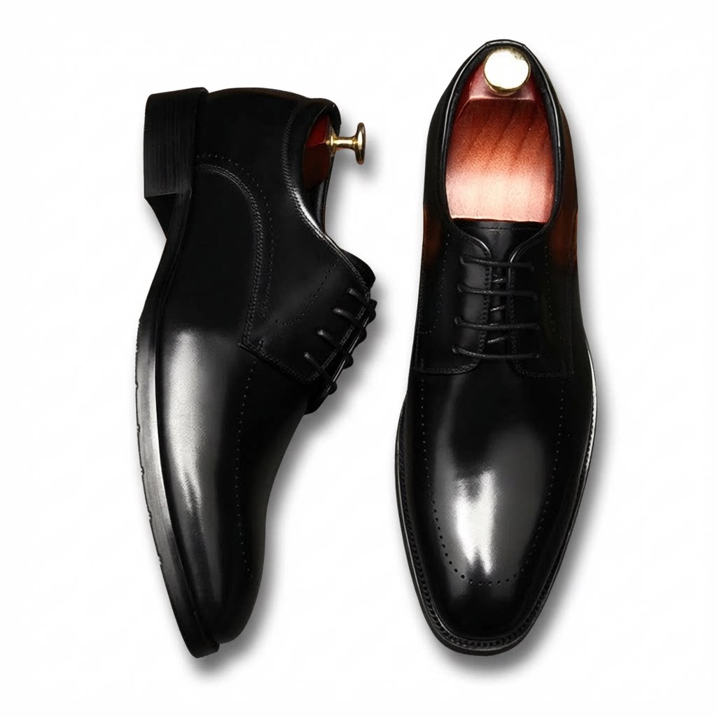Men's Minimalist Derby Shoes: Stylish Groomsmen Wedding Dress Shoesyes