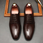 Men's Minimalist Derby Shoes: Stylish Groomsmen Wedding Dress Shoesyes