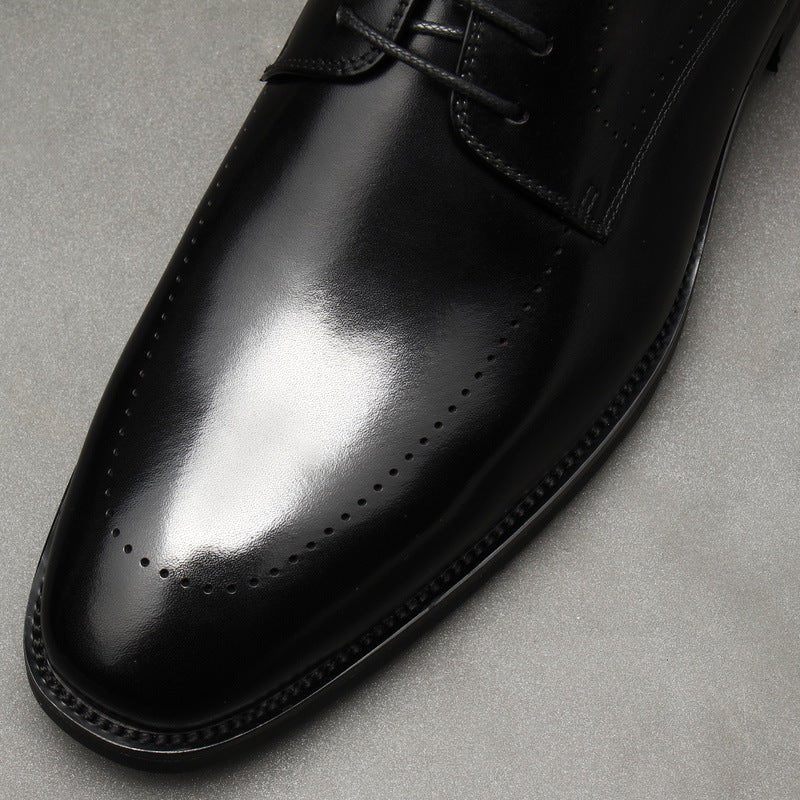Men's Minimalist Derby Shoes: Stylish Groomsmen Wedding Dress Shoesyes