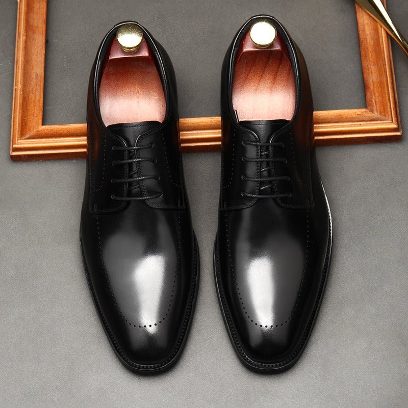 Men's Minimalist Derby Shoes: Stylish Groomsmen Wedding Dress Shoesyes