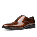 Men's Mirror Cap Toe Oxfords: Fashion Hallowed Gentry Dress Shoesyes