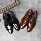 Men's Mirror Cap Toe Oxfords: Fashion Hallowed Gentry Dress Shoesyes