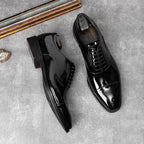 Men's Mirror Cap Toe Oxfords: Fashion Hallowed Gentry Dress Shoesyes