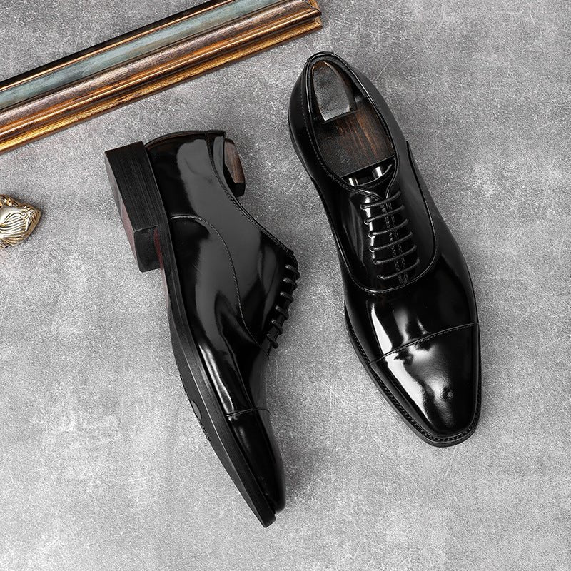 Men's Mirror Cap Toe Oxfords: Fashion Hallowed Gentry Dress Shoesyes