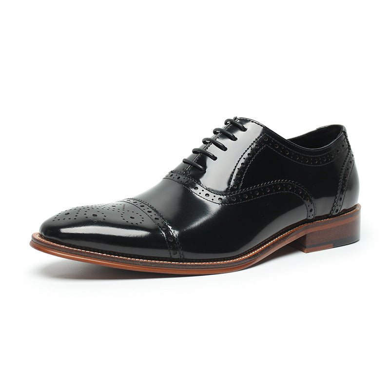 Men's Ornate Carved Oxfords: Fashion Rite Contemporary Dress Shoesyes