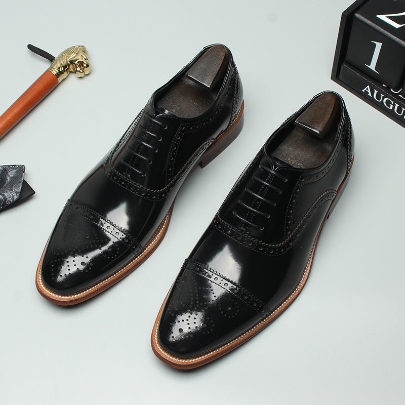 Men's Ornate Carved Oxfords: Fashion Rite Contemporary Dress Shoesyes