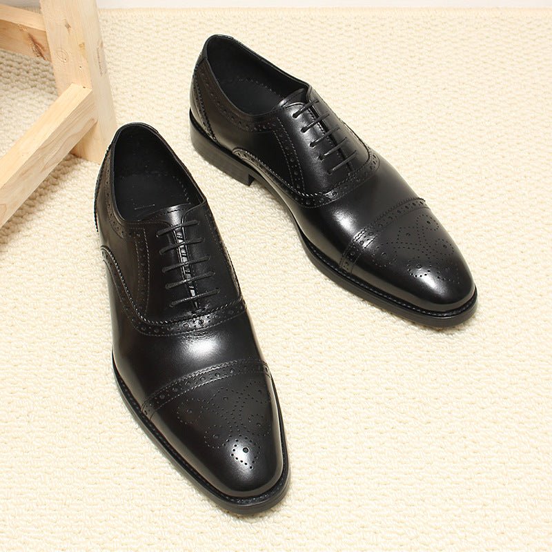 Men's Ornate Perforated Oxfords: Fashion Socialite Gala Dress Shoesyes