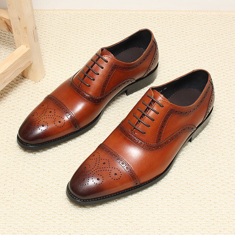 Men's Ornate Perforated Oxfords: Fashion Socialite Gala Dress Shoesyes