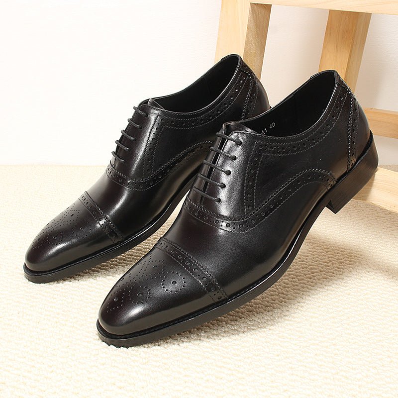 Men's Ornate Perforated Oxfords: Fashion Socialite Gala Dress Shoesyes