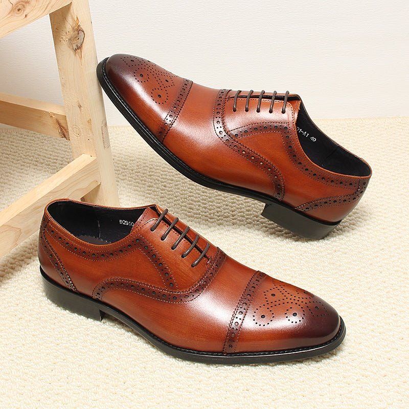 Men's Ornate Perforated Oxfords: Fashion Socialite Gala Dress Shoesyes