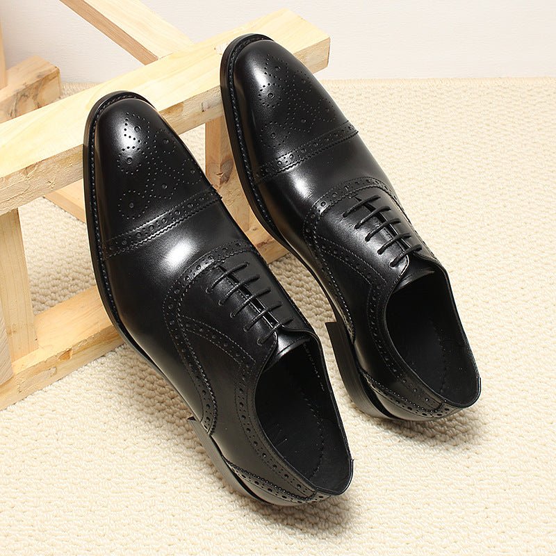 Men's Ornate Perforated Oxfords: Fashion Socialite Gala Dress Shoesyes