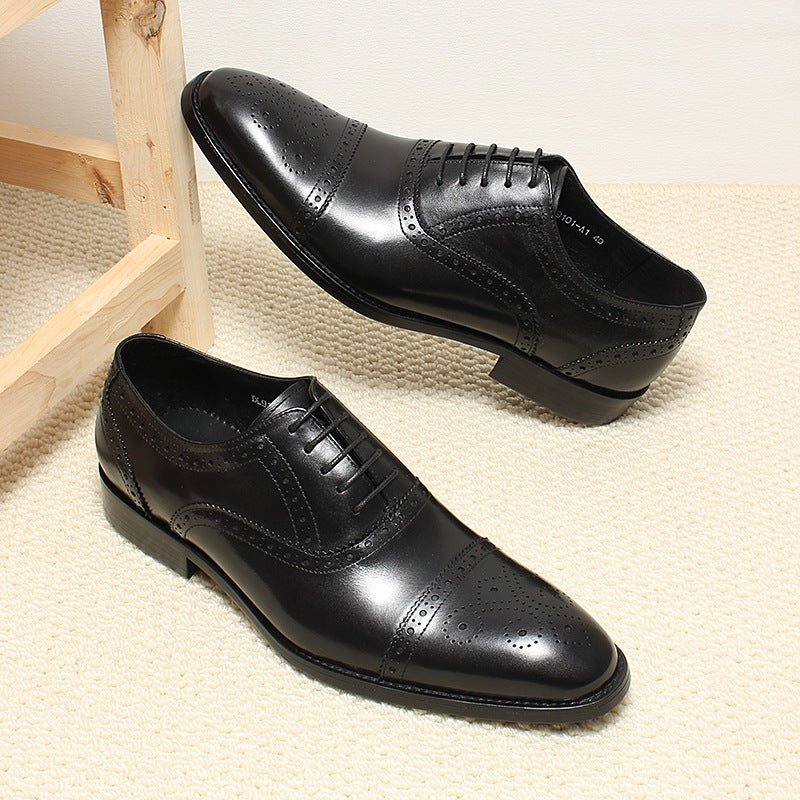 Men's Ornate Perforated Oxfords: Fashion Socialite Gala Dress Shoesyes