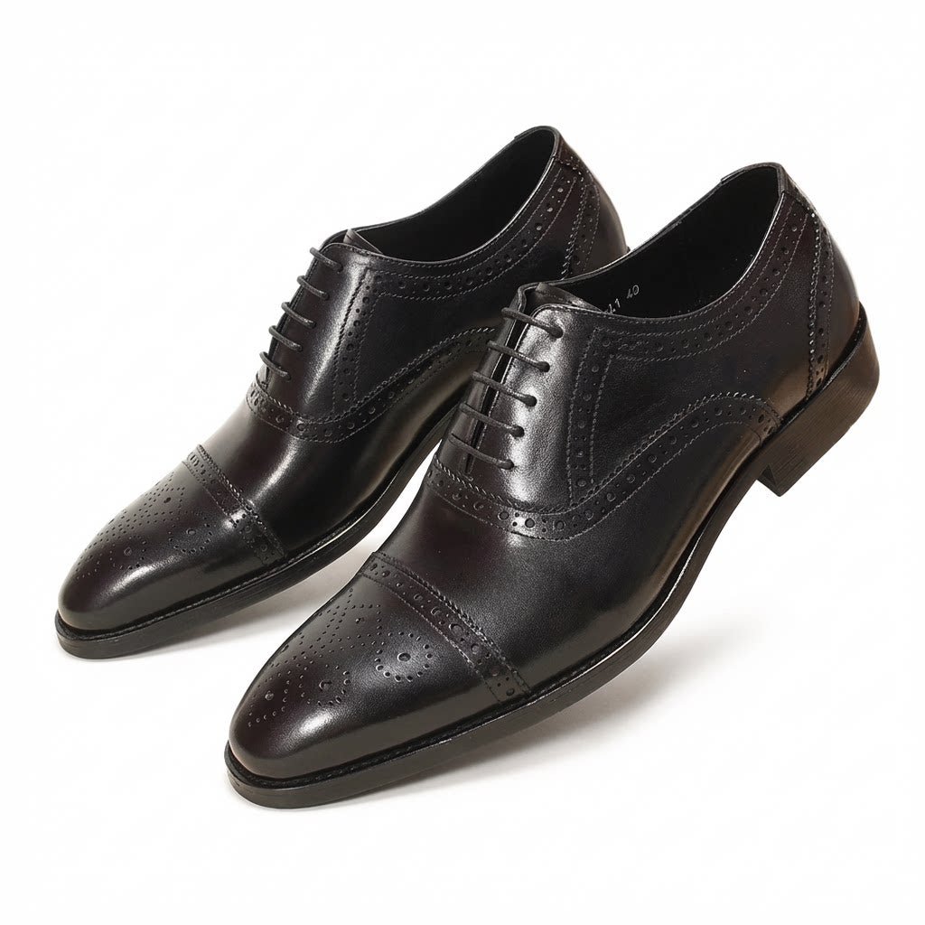 Men's Ornate Perforated Oxfords: Fashion Socialite Gala Dress Shoesyes