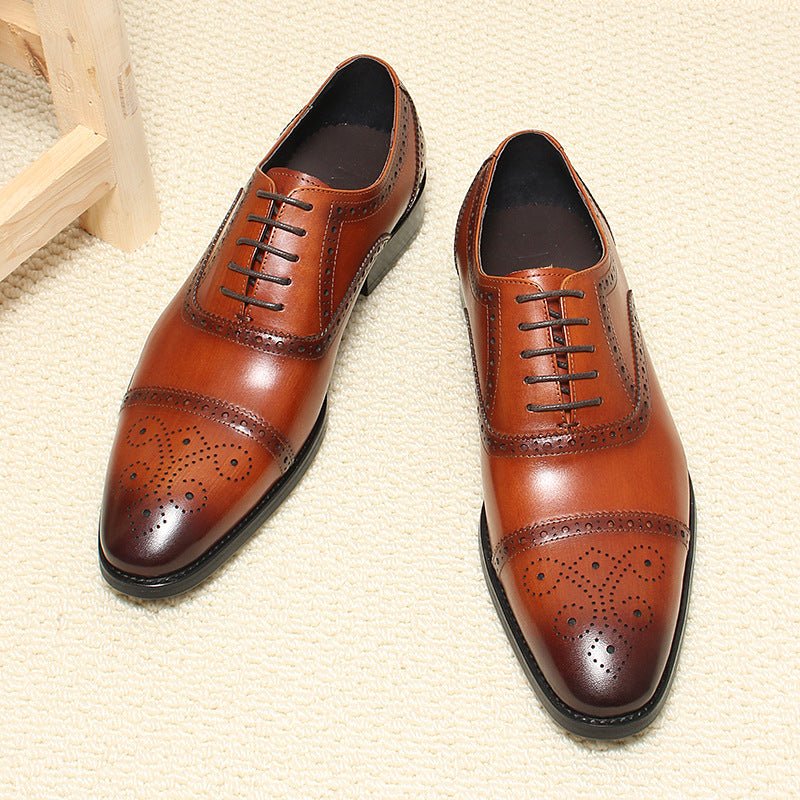 Men's Ornate Perforated Oxfords: Fashion Socialite Gala Dress Shoesyes