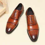 Men's Ornate Perforated Oxfords: Fashion Socialite Gala Dress Shoesyes