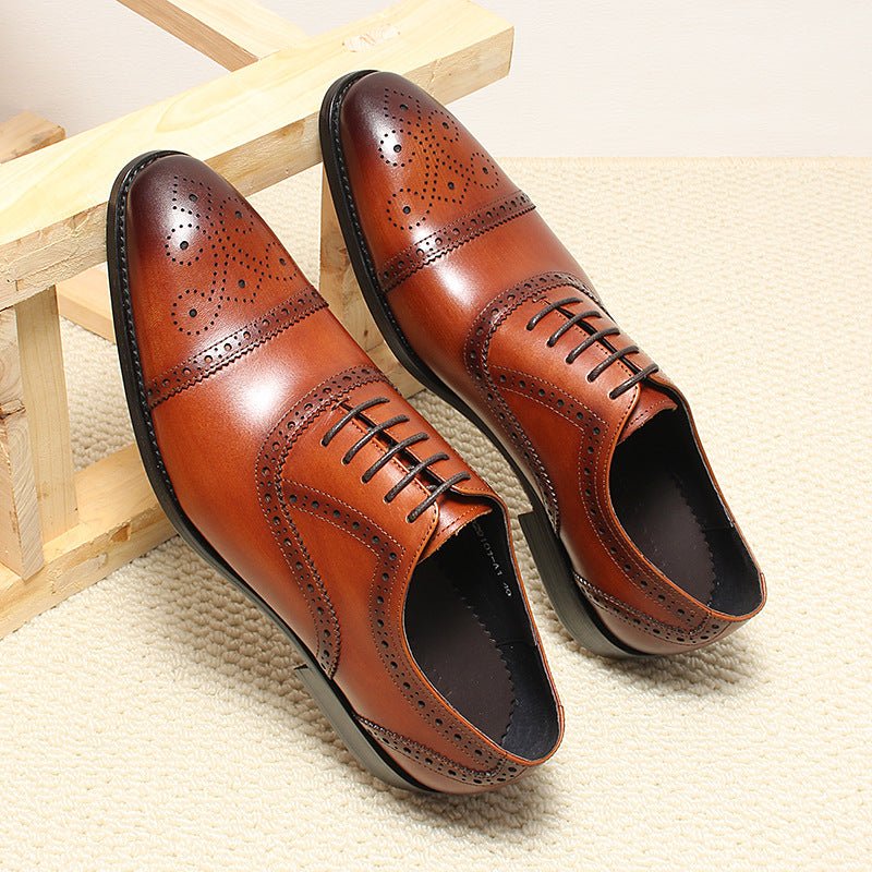 Men's Ornate Perforated Oxfords: Fashion Socialite Gala Dress Shoesyes