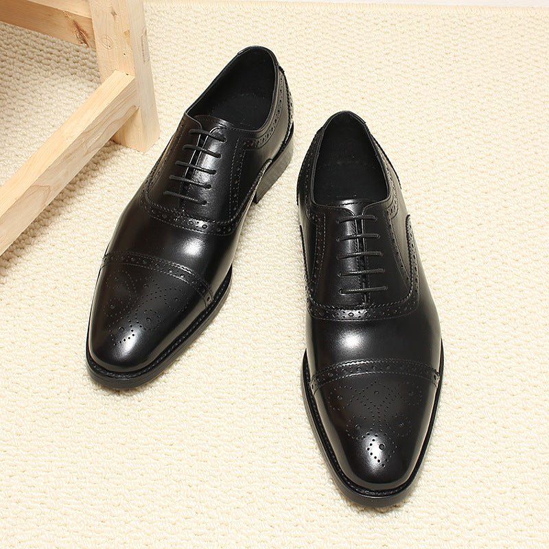 Men's Ornate Perforated Oxfords: Fashion Socialite Gala Dress Shoesyes