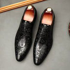 Men's Paisley Pattern Derby: Stylish Wedding Formal Dress Shoesyes