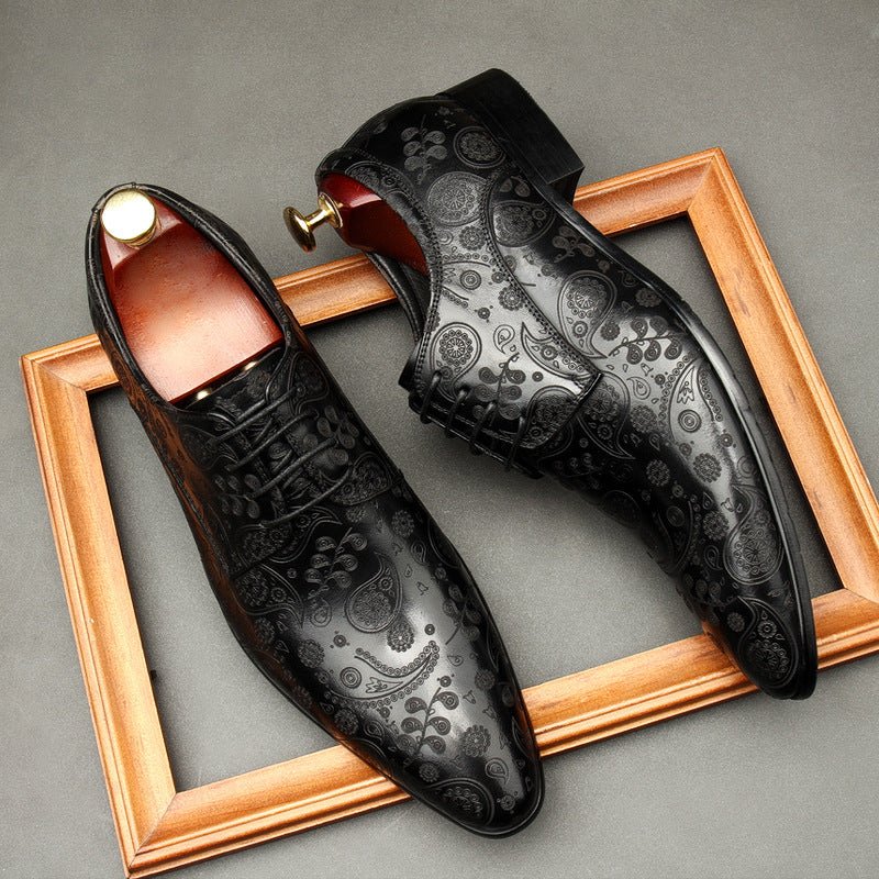 Men's Paisley Pattern Derby: Stylish Wedding Formal Dress Shoesyes