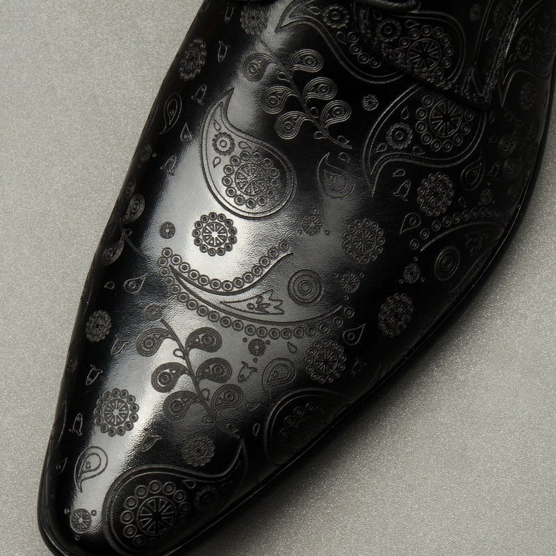 Men's Paisley Pattern Derby: Stylish Wedding Formal Dress Shoesyes