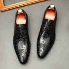 Men's Paisley Pattern Derby: Stylish Wedding Formal Dress Shoesyes
