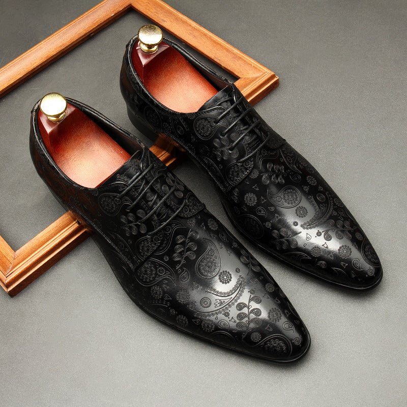 Men's Paisley Pattern Derby: Stylish Wedding Formal Dress Shoesyes