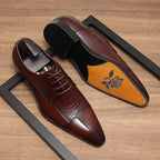Men's Patchwork Wing Oxfords: Fashion Promenade Ceremony Dress Shoesyes