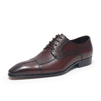 Men's Patchwork Wing Oxfords: Fashion Promenade Ceremony Dress Shoesyes