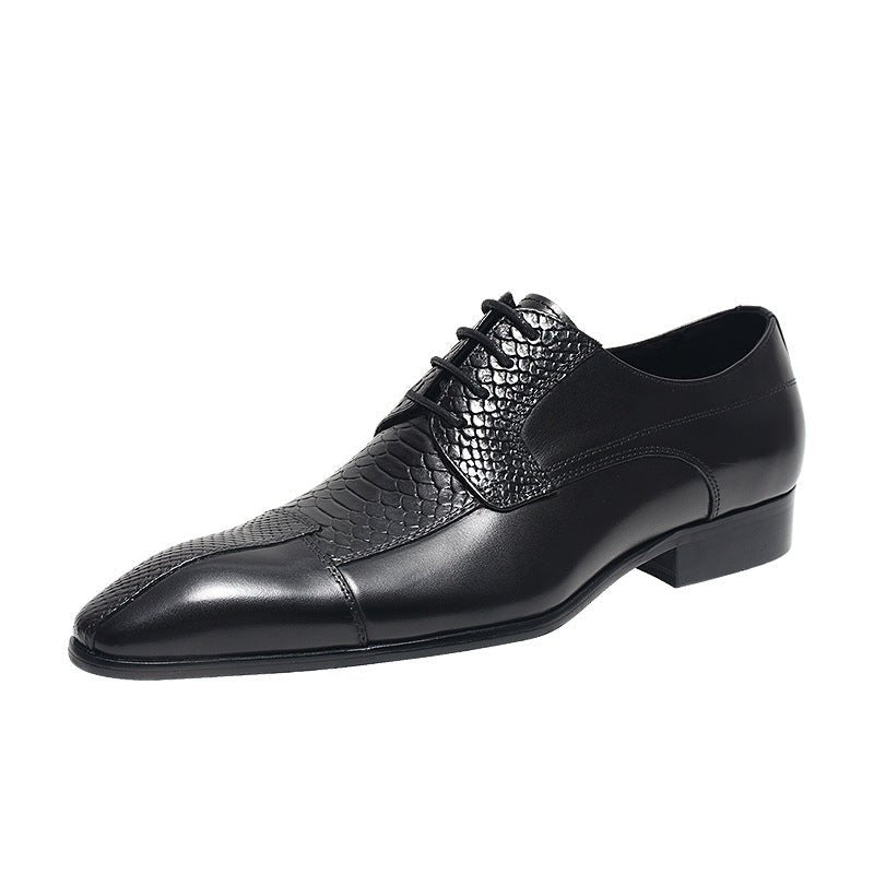 Men's Patchwork Wing Oxfords: Fashion Promenade Ceremony Dress Shoesyes