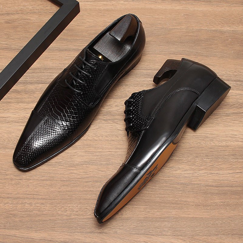 Men's Patchwork Wing Oxfords: Fashion Promenade Ceremony Dress Shoesyes