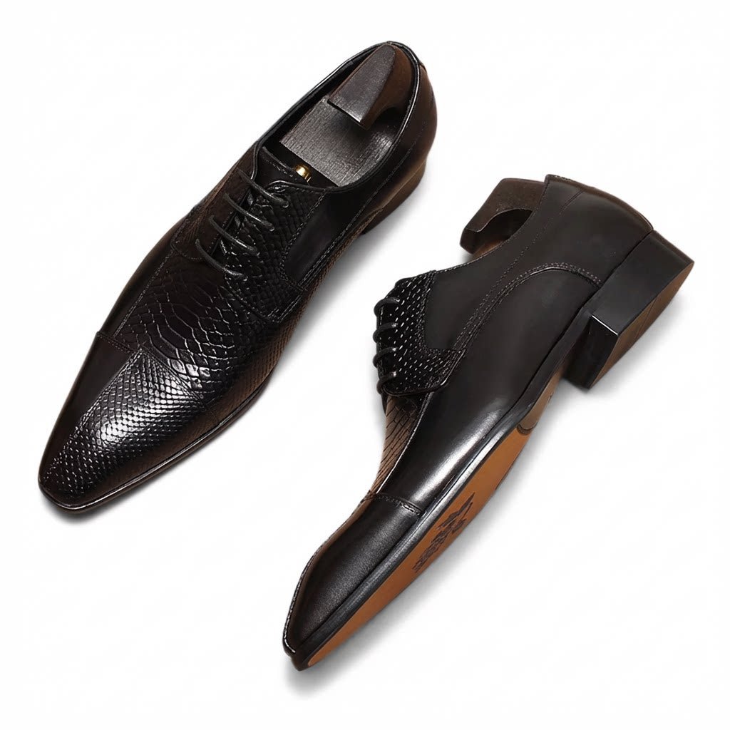 Men's Patchwork Wing Oxfords: Fashion Promenade Ceremony Dress Shoesyes