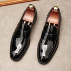 Men's Patent Leather Dress Shoes: Stylish Wedding Penny Loafersyes