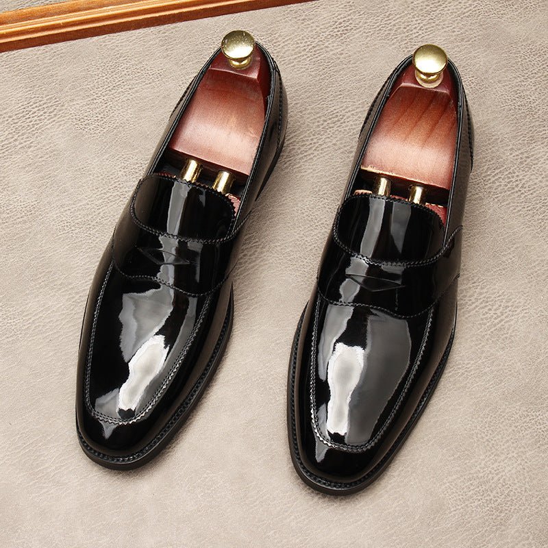 Men's Patent Leather Dress Shoes: Stylish Wedding Penny Loafersyes