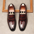 Men's Patent Leather Dress Shoes: Stylish Wedding Penny Loafersyes