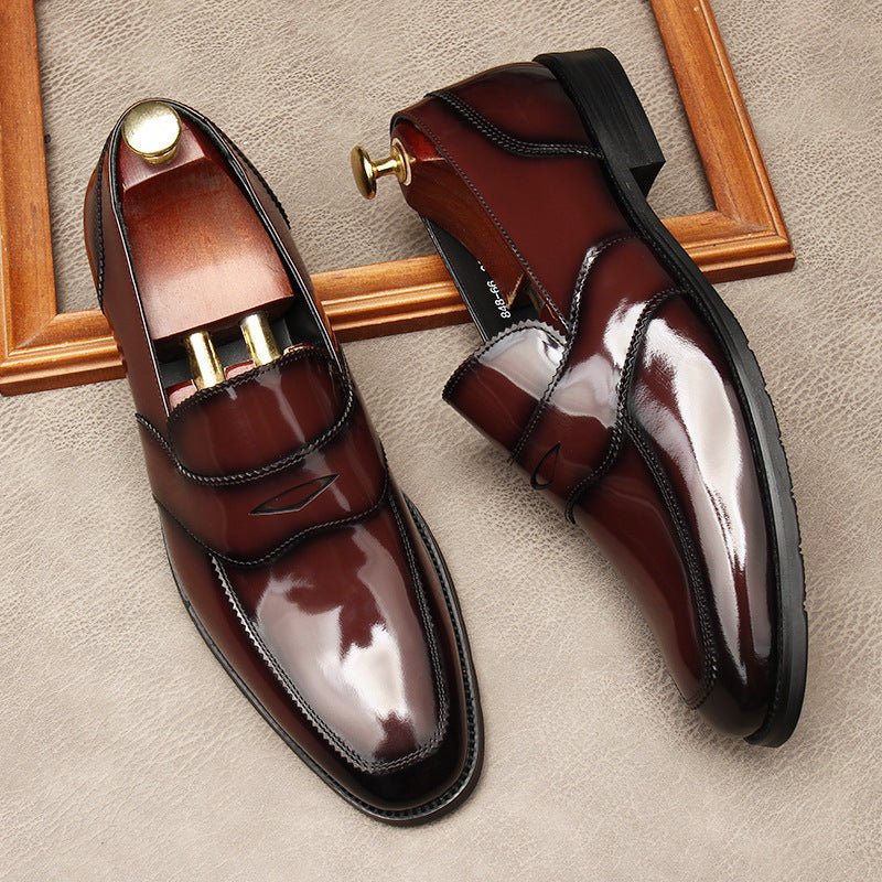 Men's Patent Leather Dress Shoes: Stylish Wedding Penny Loafersyes