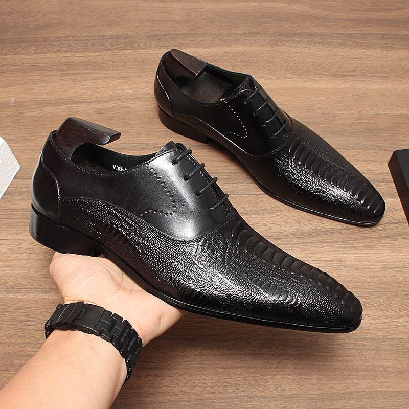 Men's Patterned Wingtip Oxfords: Fashion Nuptial - Event Dress Shoesyes