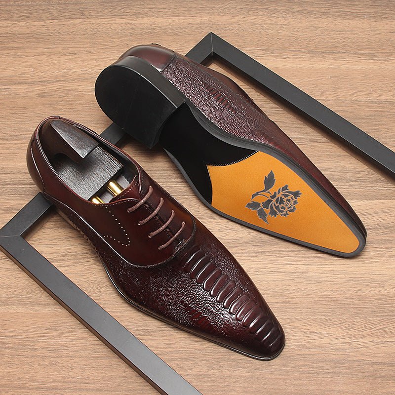 Men's Patterned Wingtip Oxfords: Fashion Nuptial - Event Dress Shoesyes