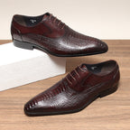 Men's Patterned Wingtip Oxfords: Fashion Nuptial - Event Dress Shoesyes