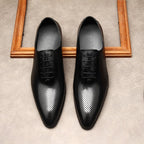Men's Perforated Derby Shoes: Stylish Wedding Formal Dress Shoesyes