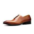 Men's Perforated Derby Shoes: Stylish Wedding Formal Dress Shoesyes