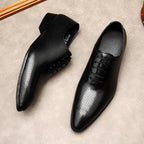 Men's Perforated Derby Shoes: Stylish Wedding Formal Dress Shoesyes
