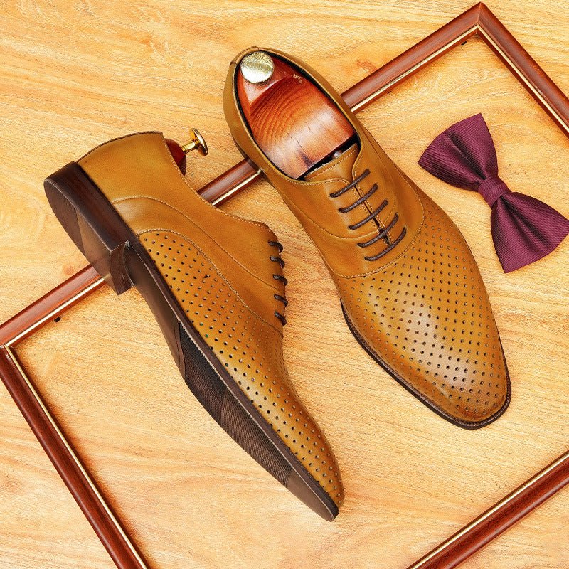 Men's Perforated Oxford | Summer Business Dress Shoesyes