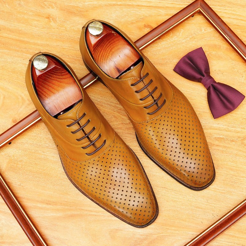 Men's Perforated Oxford | Summer Business Dress Shoesyes