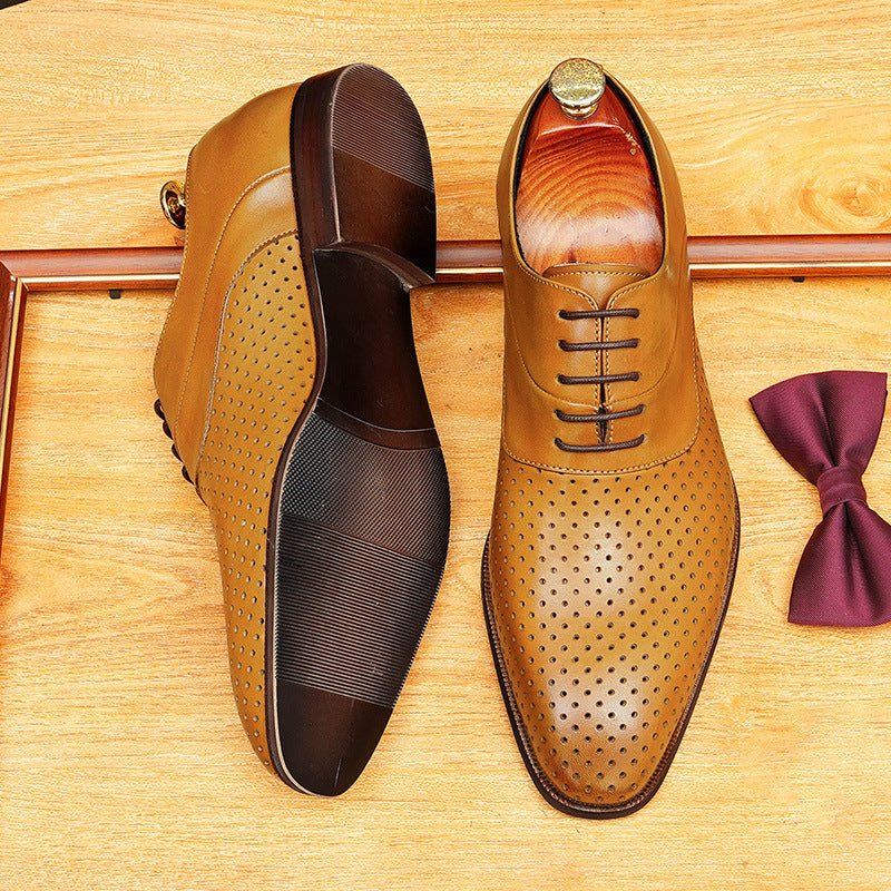 Men's Perforated Oxford | Summer Business Dress Shoesyes