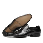Men's Perforated Slip - On Dress Shoes: Stylish Pointed Toe Wedding Loafersyes