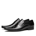Men's Perforated Slip - On Dress Shoes: Stylish Pointed Toe Wedding Loafersyes