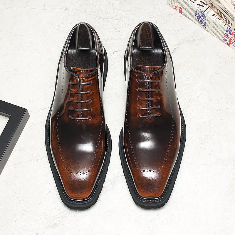 Men's Platform Carved Oxfords: Fashion Bold Gala - Ready Dress Shoesyes