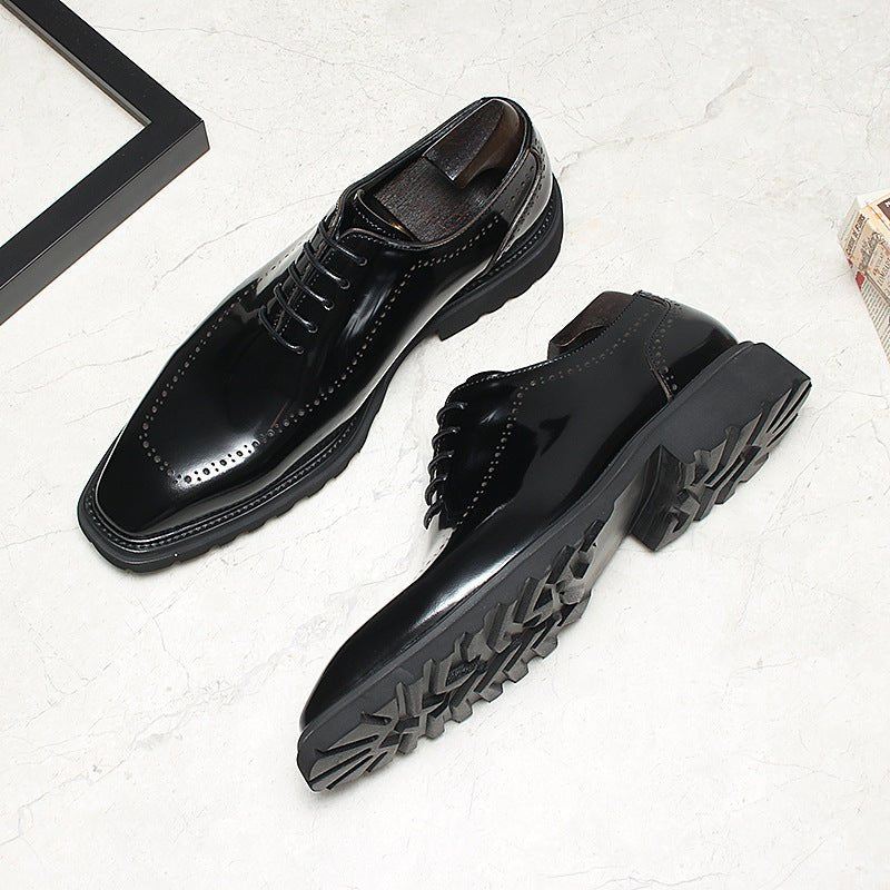 Men's Platform Carved Oxfords: Fashion Bold Gala - Ready Dress Shoesyes